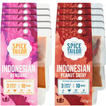 The Spice Tailor Asian Curry Sauce Kits Bundle: 5 x 275 g Indonesian Rendang & 5 x 275 g Indonesian Peanut Satay