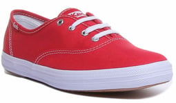 Keds Champion Lace Of Flat Shoes In Red White Size UK 3 - 7