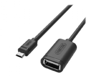Unitek Y-C438GBK - USB-adapter - Micro-USB Type B (han) til USB (hun) - USB 2.0 OTG - 20 cm - sort