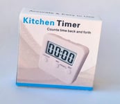 Digital Kitchen Timer Fridge Magnet Cooking Alarm White  - Brand New Boxed