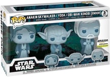 Figurine Funko Pop - Star Wars 6 : Le Retour Du Jedi - Force Ghost Anakin, Yoda, And Obi-Wan Kenobi Force Ghost 3-Pack (55624)