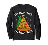 Oh Pizza Tree Christmas Food Lover Christmas Pizza Tree Long Sleeve T-Shirt