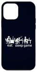 Coque pour iPhone 12 mini Eat Sleep Game All Gamer Life At The Table Humour Gaming