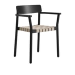 &Tradition - Betty Armchair TK9, Black/Natural Webbing - Spisestoler - Thau & Kallio - Beige,Svart - Tre