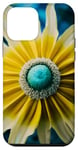 Coque pour iPhone 12 mini Bleu Jaune Oxeye Daisy Fleur Photo