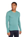 Icebreaker Men's 175 Mid Weight Everyday Top - Long Sleeve Crew T-Shirt - 100% Merino Wool Base Layer - Cloud Ray, XL