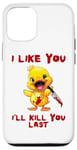 Coque pour iPhone 12/12 Pro Canard avec couteau – I Like You, I'll Kill You Last Funny