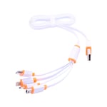 CABLE 4 EN 1 POUR SMARTPHONE APPLE MICRO USB ET USB 3.0 BLANC ORANGE