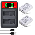 Pickle Power LP-E5 Battery and Charger 2Pcs, Canon Battery Charger for Canon EOS 500D, 1000D, EOS 450D, Rebel XSi/EOS kiss X2, Rebel XS/Kiss F, Rebel T1i / Kiss X3