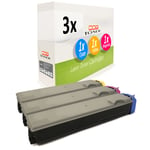 3x MWT Toner replaces Kyocera TK-520C TK-520M TK-520Y