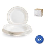 2x Tableware Services 18 Pieces Montepellier Home