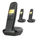 TELEFONO CORDLESS GIGASET A170 TRIO NERO (L36852-H2802-K111)