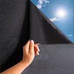 MARAPON® Window Film Self-Adhesive Opaque in Black [105 x 200 cm] Includes eBook with Professional Tips - Blackout Film with High Privacy Protection - Privacy Film Static Adhesive without Light