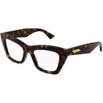 Lunettes de soleil Bottega Veneta  BV1215O Cadres Optiques, Havana/Transparent, 50 mm