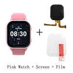 Montre Intelligente Wonlex Pour Enfants,Montre-Bracelet Intelligente,Prise En Charge De Whatsapppig Kt19pro,Android 8.0,Caméra Vidéo,Téléphone Intelligent Connecté,Gps,4 - Type Pink And Film Screen