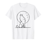 Wolf Howling At The Moon Wildlife Wolves Lovers Men design T-Shirt