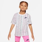 Nike Happy Camper Shorts & Striped T-Shirt Girls Size 5-6 Years