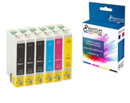 PREMIUM CARTOUCHE - 6 Cartouche compatible pour EPSON T29XL T29 XL Noir (x3) + Cyan + Magenta + Jaune (Fraise) pour Epson Expression Home XP-235 XP-24