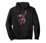 Basketball Girl Dunk Kids Youth Player Teenage Girl Women Pullover Hoodie