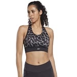 Reebok Women's Run All Over Print Sports Bra, Black, M UK