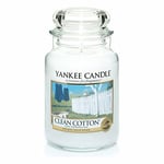 Yankee Candle Scented Candle Clean Cotton Large Jar Candle Burn Time Up To 150