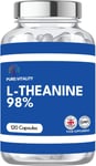 Pure L-Theanine 98% | Natural Green Tea Extract | 120 Capsules x 400mg - UK GMP