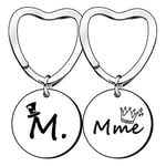 Lumengqi Porte Clef Amoureux Couple Cadeau D'anniversaire Femme Homme Porte-Clés Je T'aime Petite Amie Cadeau Copine Petit ami Cadeaux de Noël Cadeau de la Saint-Valentin (5)