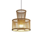 GaoF Chinese Bamboo Weaving Bamboo/Rattan Weaving Pendant Light E27 Lamps Lanterns Living Room Hotel Restaurant Aisle Pendant Lamp Teahouse Showroom Chandelier Lighting