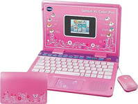 VTech - Genius XL Color Pro Bilingue Rose, Ordinateur Enfant avec Écran Couleur, Souris, 90 Activités Éducatives et Évolutives, Cadeau Enfant de 6 Ans à 11 Ans - Contenu en Français et Anglais