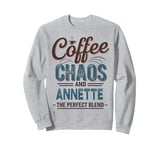 ANNETTE Personalized Cute Coffee Girls ANNETTE Name Sweatshirt