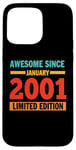 iPhone 15 Pro Max Awesome Since January 2001 24 Years Old 24th Birthday Case