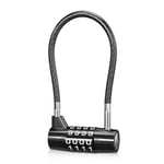 Brifit Cadenas Code 4 Chiffres Upgraded, Cadenas à Anse Longue, Cadenas à Combinaison avec Code, Cadenas Étanche pour Cabane, Cadenas a Code d'extérieur, Cadenas de Câble pour Casier de Gymnase, Vélo