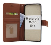 New Standcase Motorola Moto E14 Plånboksfodral (Brun)