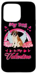 iPhone 15 Pro Max My Dog Is My Valentine Funny St Bernard Dog Valentines Day Case