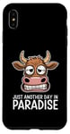 Coque pour iPhone XS Max Just Another Day In Paradise Cow Humour Sarcasme Femmes Hommes