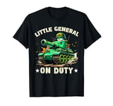 Little General on Duty - Boys Army Tank military Adventure T-Shirt