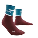 CEP Run Socks Mid Cut V4 Röd/Blå - Kompressionsstrumpor för Löpare - Handla nu på Loparshop.se!