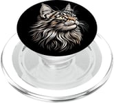 Maine Coon Chat Cat Amoureux des Chats Maine Coon Doux PopSockets PopGrip pour MagSafe