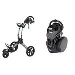 Chariot de Golf Rovic RV1S, argenté + Housse de Roue pour Chariot de Golf Rovic RV1C, Noir