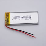 3.7V 400mAh 1.48Wh Rechargeable Li Battery Li-ion 402050 For Mp3 Mp4 GPS DashCam