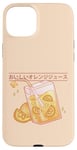 Coque pour iPhone 15 Plus Kawaii Boîte à jus d'orange Esthétique Japonais Mignon Rétro Design