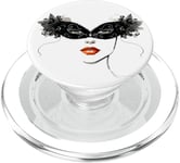 Masque vénitien, joli visage, femme, Venise, Italie PopSockets PopGrip pour MagSafe