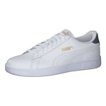 PUMA Unisex Smash V2 L Sneaker, White White-Peacoat Team Gold, 8.5 UK