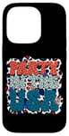 Coque pour iPhone 14 Pro Party In The USA Stars Symboles de paix