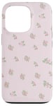 Coque pour iPhone 13 Pro Rose pâle Fleurs Coquette Rose Doux Floral Girly