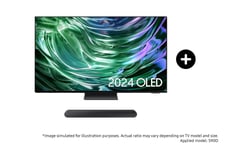 Samsung 48" S90D OLED 4K Smart TV (2024) and S50B S-Series Lifestyle Soundbar Phantom Black