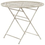 Table de jardin Métal Blanc cassé BIVIO