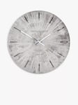 Thomas Kent Starburst Analogue Wall Clock, Silver