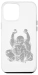 iPhone 12 Pro Max Silver Laughing Buddha Yoga Case