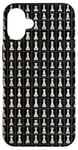 Coque pour iPhone 16 Plus Motif de pièce d'échecs au design minimaliste pour les joueurs et les fans